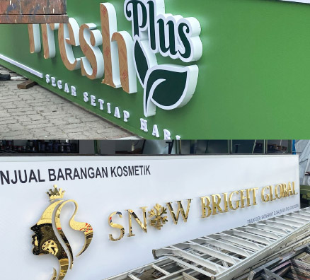 Aluminium Boxup Lettering